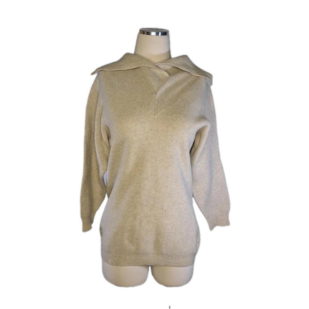 Vintage Louisiana LambsWool Pullover Sweater Size Small Cream Colored